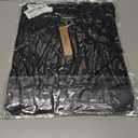 Womens V Neck Long Sleeve T Shirts Ruched Tops Casual Loose Fit Tees Fall Fashion Outfits 2025 (Black, XXL)