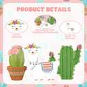 3 Pcs Large Cinco De Mayo Decorations Mexican Cardboard Cutouts Stand up Cactus Llama for Fiesta Cinco De Mayo Mexican Party Decorations Baby Shower Home Outdoor Birthday Photo Props Supply