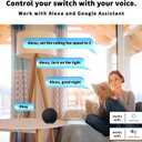 Universal Smart WiFi Ceiling Fan Remote Control Kit, Compatible with Alexa, Google Assistant and Smart Life App, No Hub Required DIMMER