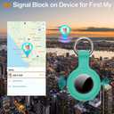 4 x 1|2|4Pack for Apple AirTag Holder,for Air Tag 2nd &1st Genaretion,Waterproof GPS Tracker Air Tag Keychain with Cover Anti-Scratch Silicone for Air-Tag Case for Pets,Kids,Luggages-Black+Blue+Green+Red