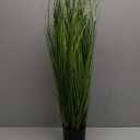 Seasons Need Artificial Lavender Fake Grass Plant - 28 inches with Black Plastic Planter for Home Wedding Kitchen Garden Patio Window Centerpieces Indoor Outdoor Dcor (1Pc)