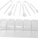 Cabilock Condiment Holder Set Compartment Serving Tray for Fruits Snacks Ice Chilled Food Organizer Tongs Forks for Home Picnics and Parties