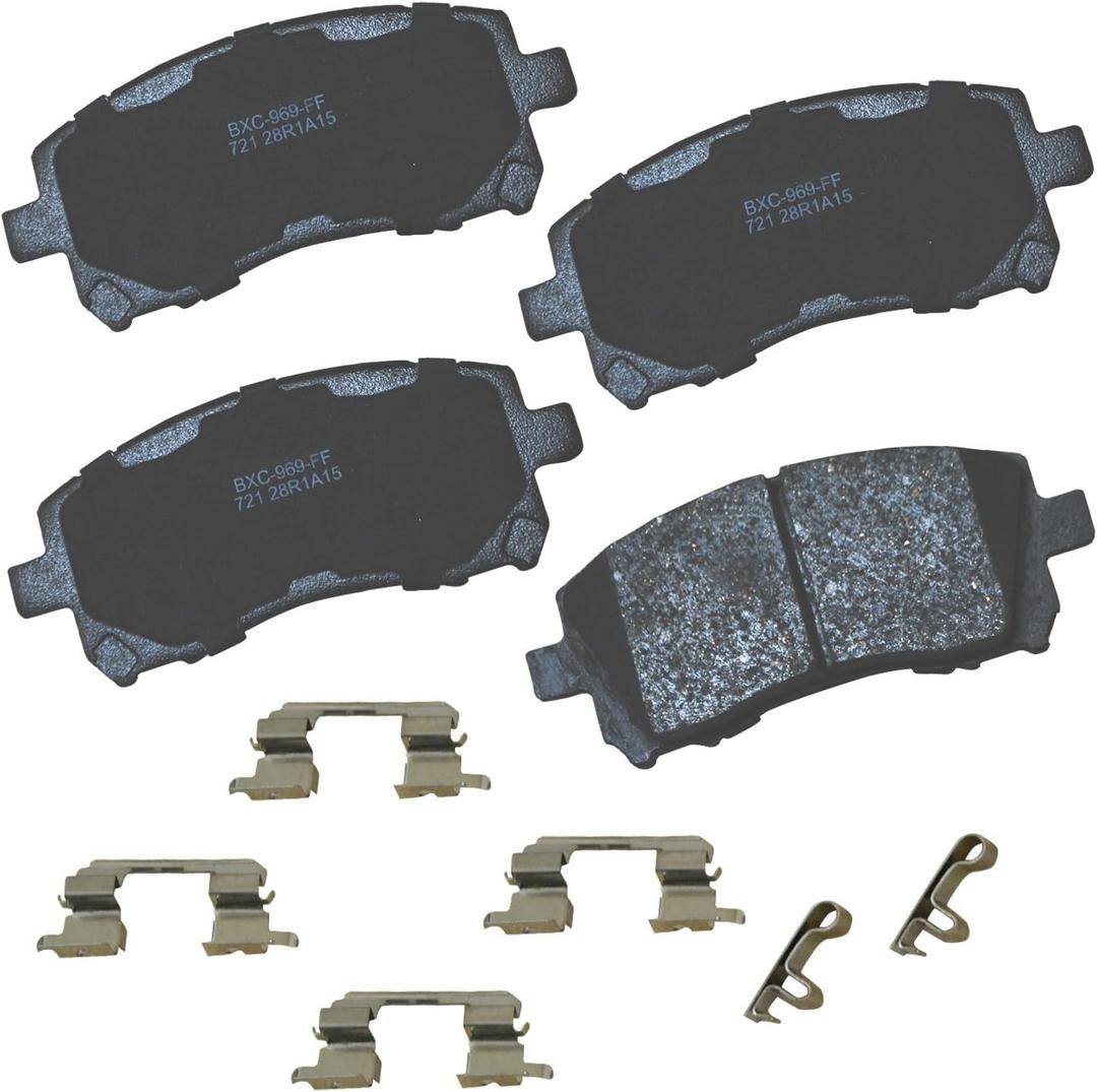 Bendix Premium SBC721 Ceramic Front Brake Pads for Subaru Forester 2002-1998, Impreza 2003-1998, Legacy 2002-1997, Outback 2002-2000