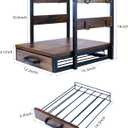K Cup Holder, 35 Pod Capacity, Coffee Pod Holder Compatible with Keurig, Coffee Station Organizer for Countertop with Cup Rack, Rustic Brown