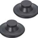 2 Pack Kitchen Sink Stopper, Garbage Disposal Dishwasher Plug Cap, Durable Plastic Drain Stopper, Snug Fit Without Water Leakage, Easy to Clean, Compatible with Standard Kitchen Drains, Black