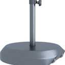 California Umbrella 75lbs Heavy Duty Weighted Patio Umbrella Base with Wheels, Hammertone Grey