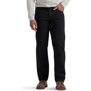 Wrangler Authentics Mens Classic 5-Pocket Relaxed Fit Cotton Jean (32W x 34L, Black)