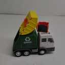 LED Garbage Truck Toy Set Includes Dumpster, Toy Truck with Mode Switch & Volume Control, Trash Vehicle with Lights and Sounds, Automatic Bump & Go Car