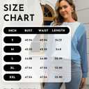 Womens Long Sleeve Tops Color Block Crewneck Knitted Casual Pullover Sweatshirt Loose Fit Fall Clothes (S)