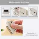 Mini Ceramic Box Cutter - Auto-Retractable 7mm Blade, Magnetic Package Opener, Compact Utility Knife for Mail, Crafts & DIY(2, white)
