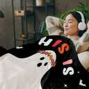 Ghostface Blanket, Goth Wiched Blanket Throw, Winter Holiday Horror Movie Ghost Face Blankets for Him Her Adults Kids, Halloween Throw Blankets, Flannel Horror Throw for Couch Bed 50"X60"