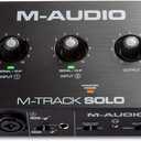 M-AUDIO M-Track Solo USB Audio Interface for Recording, Streaming and Podcasting with XLR, Line and DI Inputs, Plus a Software Suite Included