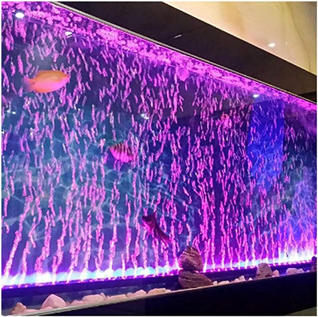 HCDMRE LED Air Bubble Light Aquarium Light Underwater Submersible Fish Tank Light Color Changing Making Oxygen Aquarium Tools,Us Plug (88cm/34.6")