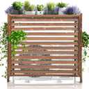 Air Conditione Cover Air Conditioner Fence Outdoor Wooden Air Conditioner Rack Air Conditioner Flower Rack Outdoor Privacy ScreensFor Garden/Terrace/Balcony, (X-Large)