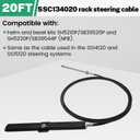 Raodelupe SSC13420 20Ft Rack Steering Cable Fit for SH5210P SH5230P System | For Helm and Bezel Kits SB39526P and SB39544P (NFB) For Back Mount Steering System SS14120 SS15120