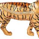 Tiger Trinket Boxes Hinged Enamel Hand-Painted Jewelry Box Animals Figurine Unique Gift for Home Decor