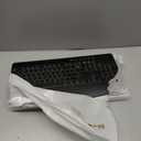 Wireless Keyboard and Mouse Combo - 9 Backlit Effects, RGB, Ergo Wrist Rest, Phone Holder, 2.4G Full Size, Rechargeable, Sleep Mode, KM22 MAX Quiet Set for Computer, PC, Laptop, Mac, Windows- SABLUTE (Classic Black)