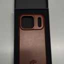 BLACKBROOK Leather Case for iPhone 17 Pro  Harlan Handcrafted Snap-On Cover, Full Grain Leather with TPU Bumper, MagSafe Compatible, Touch Glass Camera Button, Luxury Gift Box Brown