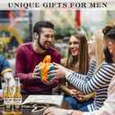 PONPUR Gifts for Men Dad, 4pc Beer Chiller Sticks, Christamas Anniversary Birthday Gifts Idea for Husband Him, Cool Home Bar Accessories Presents for Beer Lover, White Elephant Gift for Adult