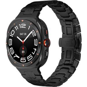 Compatible With Galaxy Watch Ultra Bands 47mm (2025/2024) Men Business Casual Ultrathin Magnetic Metal Stainless Steel Galaxy Watch 7 Ultra Bands