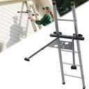 Ladder Stabilizer, Ladder Stabilizer for Roof, Wall Ladder Standoff Premium Steel, Adjustable Leg 20.4-29.5" Ladder Stabilizer withstands 300 LBS Weight Rating (Black)