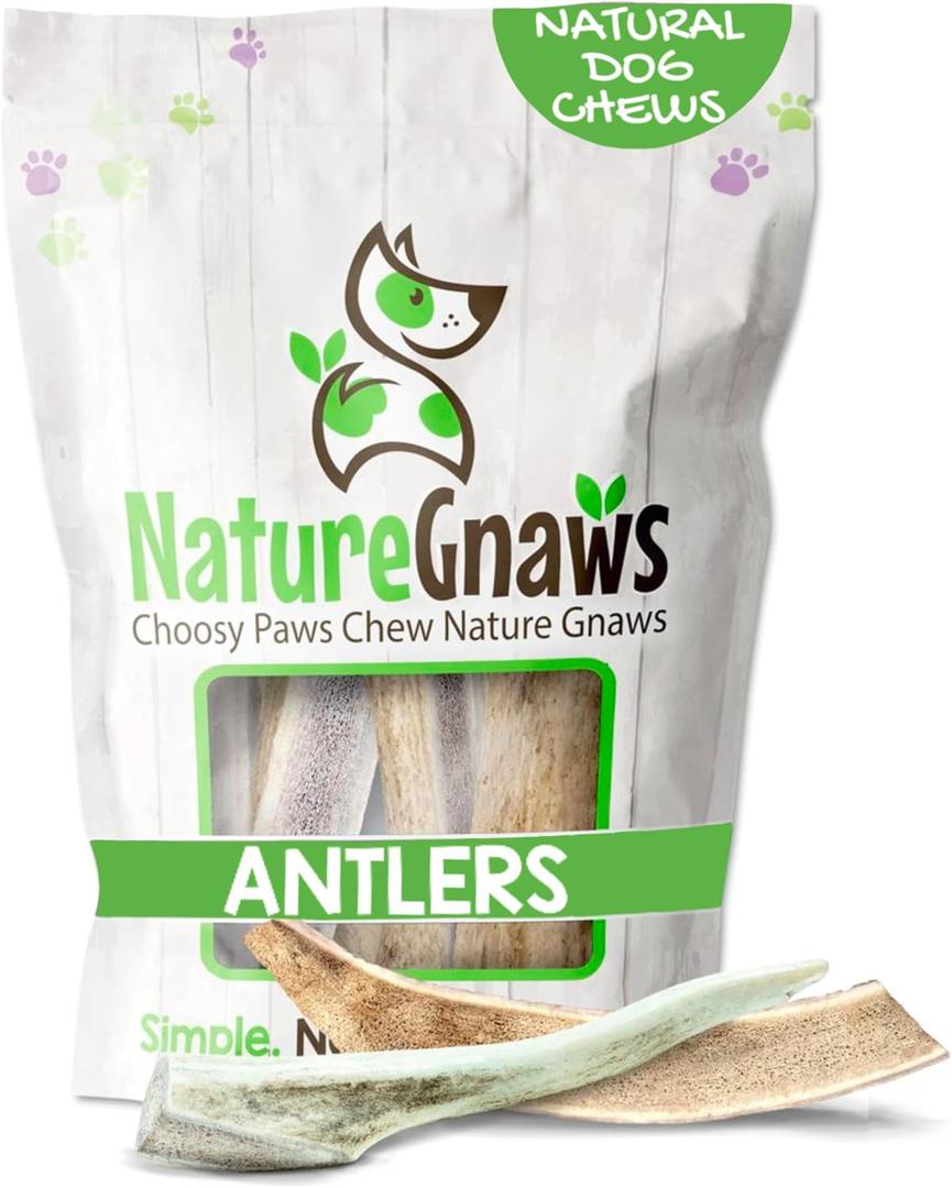 Nature Gnaws Elk & Deer Antlers Dog Chews, 8 oz (EXP 10/31/26)