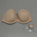 Vanity Fair Women's Beauty Back Smoothing Strapless Bra, 4-Way Stretch Fabric, Lightly Lined Cups up to H, Rose Beige, 34B