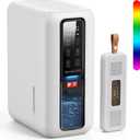 Dehumidifier for Home, Dehumidifiers for Bathroom, Bedroom, Living room, Closet with 68 OZ Water Tank, Moisture Absorbers, Auto Shut Off, Auto Humidity Control, 7 Colors LED Light, White