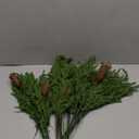 50PCS Christmas Norfolk Pine Branches, 6 Styles Artificial Christmas Norfolk Branches Artificial Greenery Real Touch Pine Needle Branches Stems Sprigs for Xmas DIY Making Garland Wreath Home Decor