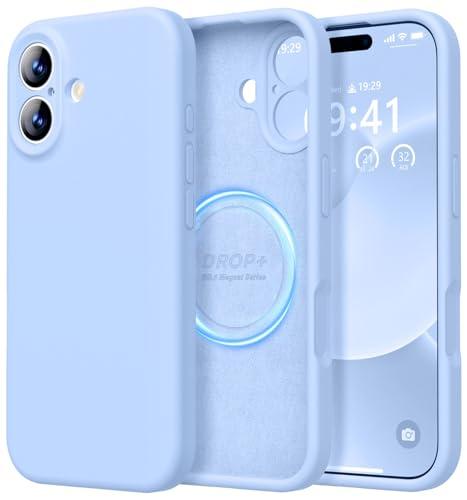 LOVE 3000 Designed for iPhone 17 Case, Premium Silicone [Compatible with Magsafe][Soft Anti-Scratch Microfiber Lining] Shockproof Protective Phone Case for Men Women 6.3", Light Blue