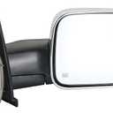 Towing Mirror Replacement Fit for 02-08 DodgeRam 1500 for 03-09 Dodge Ram 2500 3500 Pickup Truck Power Heated Tow Folding Side View Mirror Passenger Side Chrome Cover