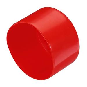 Uxcell 2pcs Rubber End Caps 100mm(4 Inch) ID Vinyl Round Tube Bolt Cap Cover Screw Thread Protectors Red, 50mm Height, 2 Packs