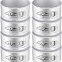 Sunnyray 8 Pcs 4 Inch Springform Pan for Baking Mini Cheesecake Pans with Removable Bottom Nonstick Leakproof Round Cake Mold Spring Form Molds for Mini Cheesecake Pizza and Quiches (Silver)