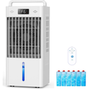Windowless Portable Air Conditioners with 6Speeds, 12H Timer for Smart Auto-off, 3Gal Tank for 20H Cooling, Evaporative Air Cooler 16 FT Remote, 120° Swing Swamp Cooler No Hose Needed