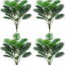 18 Leaf Large Areca Palm Artificial Plant 4 Packs UV Resistant Faux Palm Tree Leaves Tropical Greenery for Home Office Party Decor Indoor Outdoor