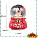Christmas Revolve Snow GlobeSanta Claus Decorative Light6 Inch Musical Snow Globe with Music and Color Changing Lights for Daughter Girls Girlfriend Women Son (Santa Claus Gift)