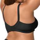 Minimizer Bras for Women Full Coverage No Underwire Plus Size T-Shirt Unlined Bra Black 105E (Black)