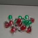 S14 Colored LED String Light Bulbs, 24-Pack 1W Plastic Shatterproof Waterproof Outdoor Indoor Replacement Bulbs for Home Decor, E26 Medium Screw Base, Red and Green Christmas Bulbs