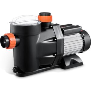 VEVOR Above Ground Pool Pump, 2.5 HP, 148 GPM Max Flow Single Speed Swimming Pool Pump, 220V 3450 RPM 62 ft Max Head Lift with PP Shell Strainer Basket, 122F Max Water Temperature, for Hot Tubs Spas