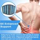 Back Brace for Lower Back Pain Relief, Lumbar Support Belt for Men&Women for Work, Breathable Back Support Belt with 6 Flexible Spring, 2 Elastic Bands For Sciatica, Herniated Disc, Scoliosis(X-Large)