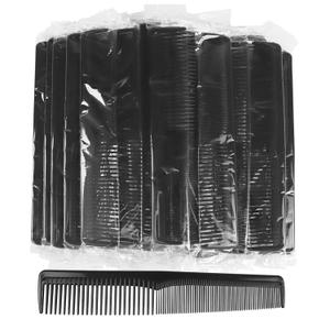 Hair Comb, 50 Pack Disposable Combs Individually Wrapped, Sturdy Double Tooth Hair Pocket Comb, Bulk Combs for Homeless, Charity, Care Pack, Black