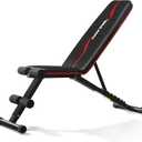 Weight Bench Press, Adjustable Workout Bench for Home Gym, Incline Decline Strength Training (Black)