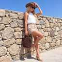 Monrovia Raffia Platform Heels for Women – Chunky Block Open Toe Woven Slides, Natural Straw Summer Dressy Vacation Sandals, Comfortable Heeled Slip On Mules, 8