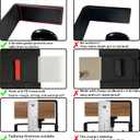 Under Desk Cable Management No Drill 28" L x 6" W Cord Organizer, Upgraded Silicone Pads (No Scratch), 16 Cable Slots, Washable PE Honeycomb Base, Fits Desks 02.1" Thick, Black
