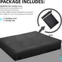 2 x MRWiZMS Sandbox Cover, Lid-60in, 420D Oxford Cloth Waterproof, UV Resistant and Dustproof, Suitable for Children's Sandbox Protection (Black, 60"L x 60"W x 8"H)