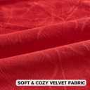 FUTEI Pack of 2 Velvet Throw Pillow Covers 18x18 Inch, Red
