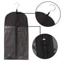 2 Pack Hair Extension Storage Bag Hair Extension Hanger Strong Holder Dust-Proof Portable Suit with Transparent Zip Up Closure- Lightweight, Waterproof and Portable (Black)
