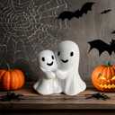 Cute Ghost Statue, Halloween Ghost Decoration, Ghost Statue, Finger Ghost Sculpture, Home Decor, Humorous Desktop Art Piece (Embrace Ghost)