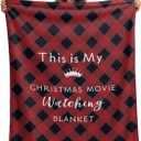Teamery All Season Bed Blanket Fleece Blanket Throw Lightweight Super Soft Cozy Luxury Microfiber - This is My Christmas Movie Watching Blanket (40 x 50 Inches)