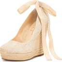 Jessica Simpson Women's Zexie Espadrille Wedge Sandal (7.5, Natural)